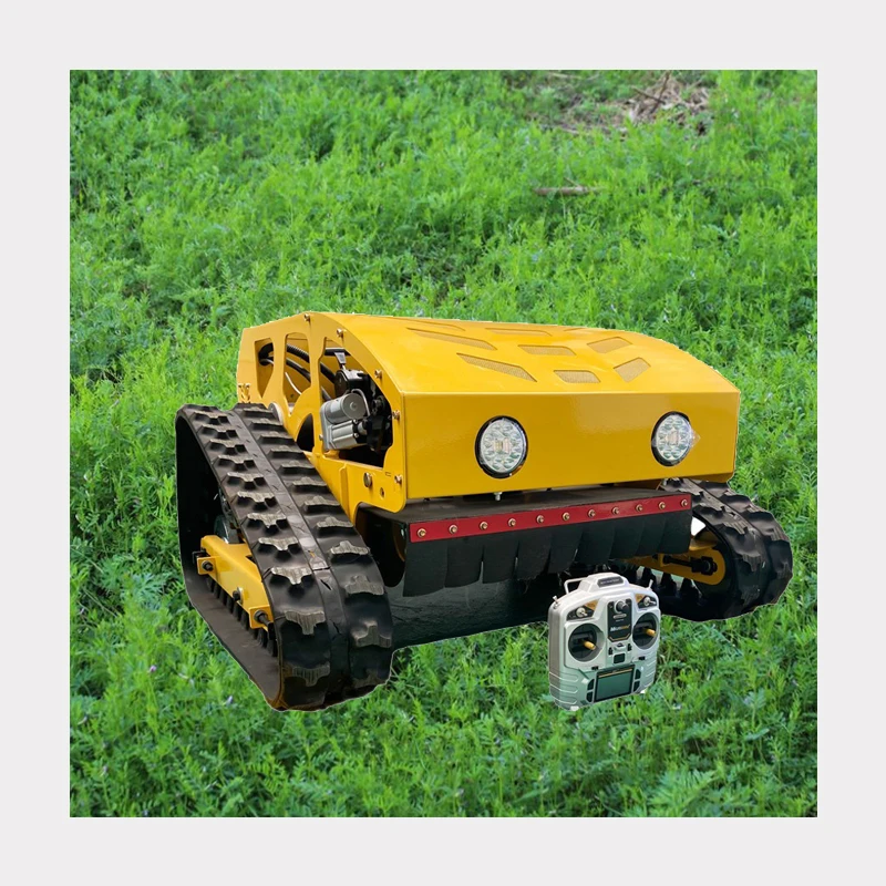 New Walk-Behind Remote Control Lawn Mower with Metal Construction Home Restaurant Use Slope-Cutting Features Engine Gearbox Gear