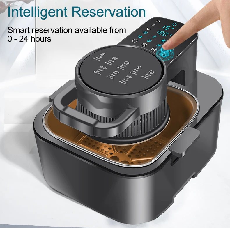 Double protection air fryer detachable pot body with anti scalding ears electric air fryer stainless steel air fryer