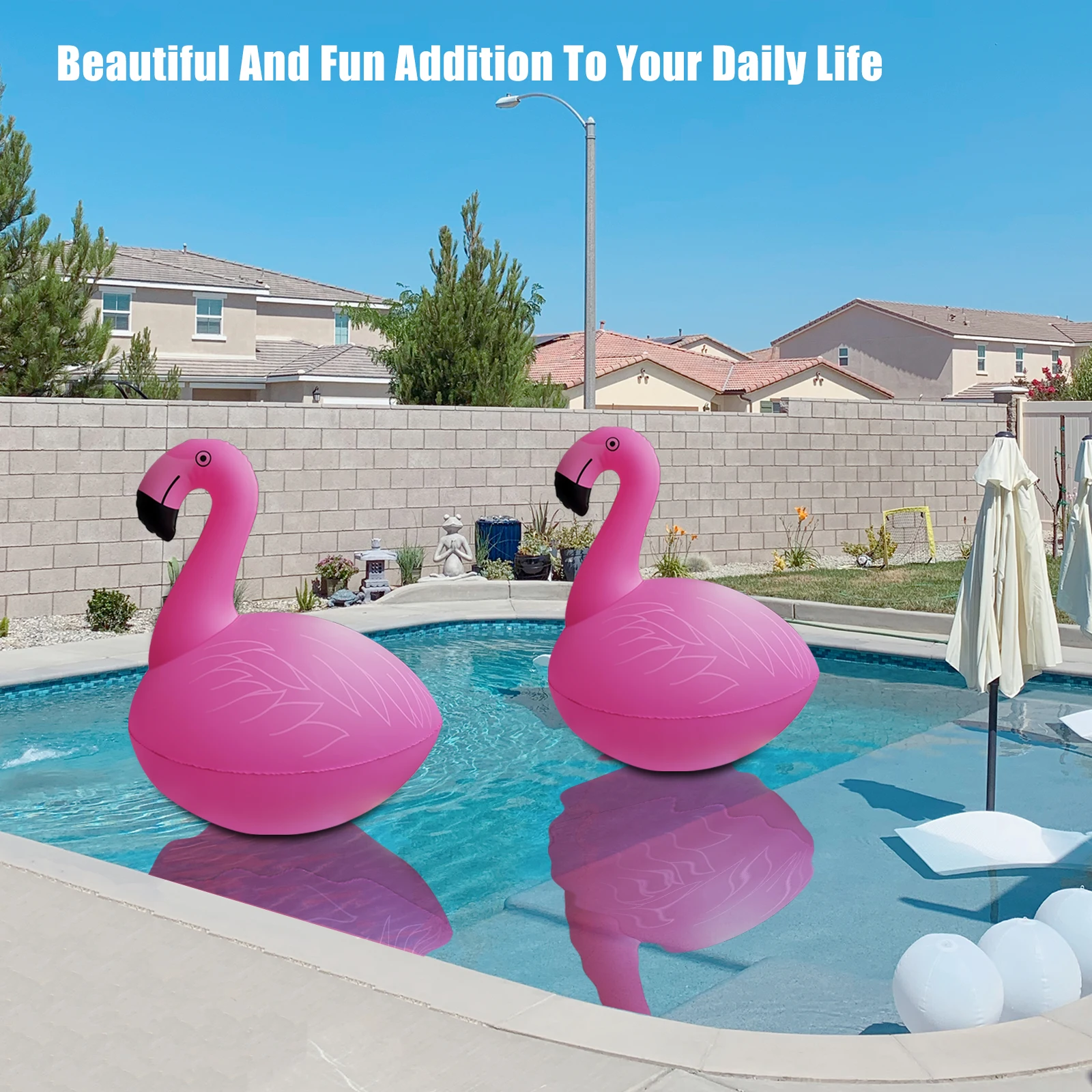 Cootway Outdoor Waterproof Swimming Pool Toys Floating Toy Inflatable Flamingo within Solar Light