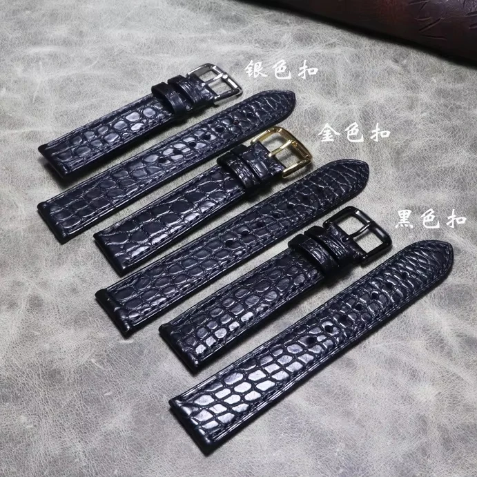 Vintage Retro Genuine Crocodile Leather Watch Band Handmade 18mm 20mm 22mm Real Alligator Strap 19mm 21mm 23mm 24mm