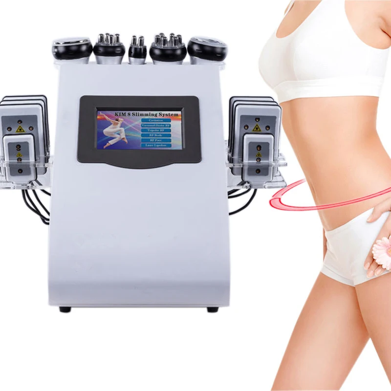 
Best Selling 6 in 1 Lipo Laser Cavitation RF Cavitation Vacuum Lipolaser Slimming Machine 
