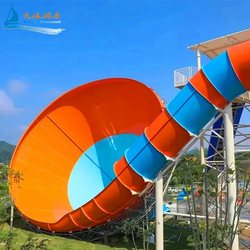 DALANG Fiberglass Water Slide Price Swimming Pool Aqua Park Equipment Barrel and Sled Slide Outdoor Equipment Customized
