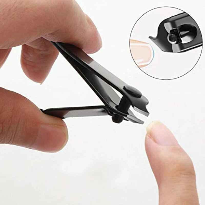 
Black Nail Clippers Stainless Steel Nail Cutter Clippers Manicure Beauty Tool Nail Cutter Pedicure Finger Toe Scissors 