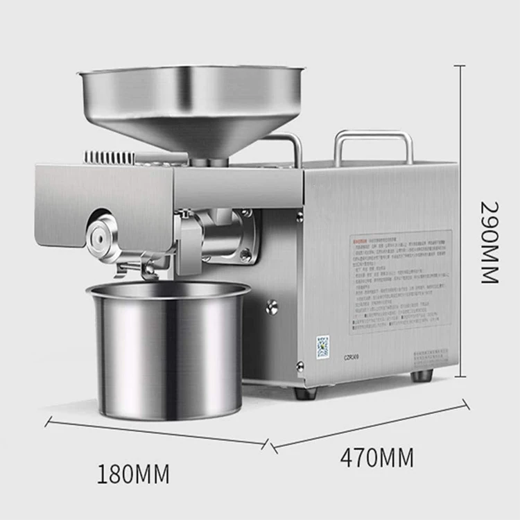 2022 amazon new oil press machine expeller mechanical metal stainless steel cover cutter automatic oil maker machine extractor