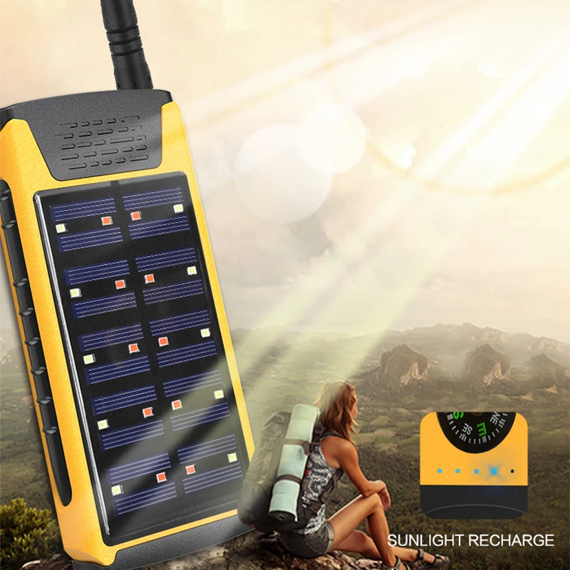 Multifunctional Outdoor Equipment with Walkie Talkie and Powerbank Solar Energy for Camp Picnic Hiking Power Talkie Crony CY-919