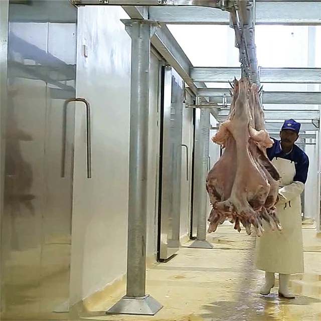 Halal Slaughter House Line Lamb Abattoir With Sheep Meat Processing Cutting Butcher Equipment