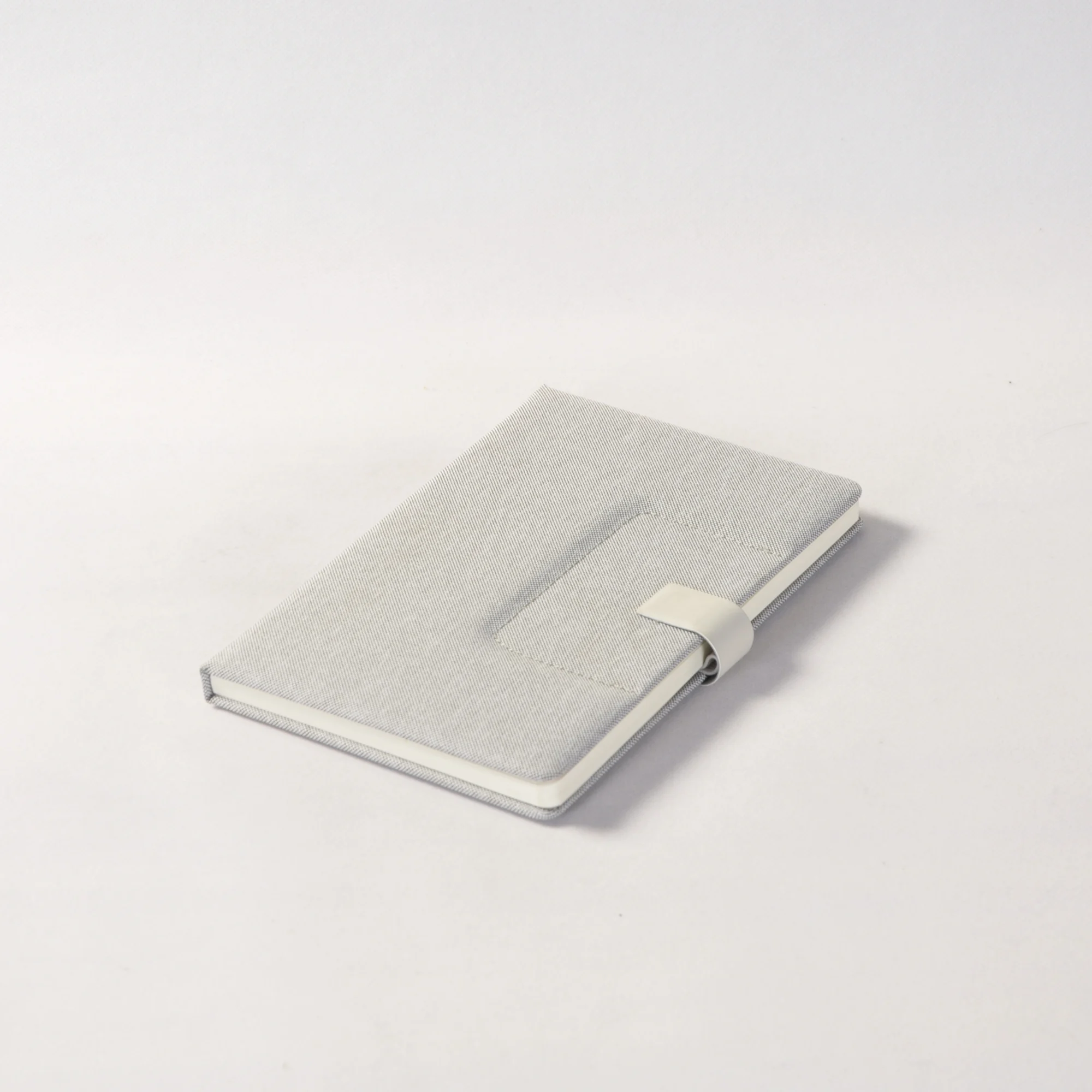 a5 light grey pu leather hardcover custom magnetic executive notepad, corporate gifts notepads