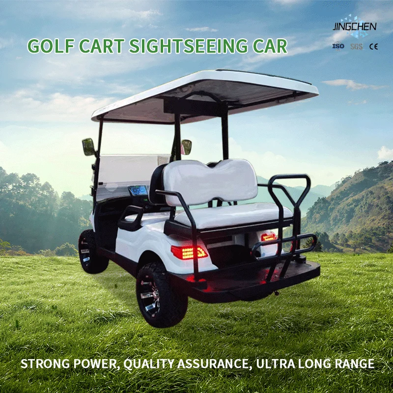2 4 6 8 seater golf cart sightseeing cart steel frame injection molded shell infinite speed system new energy golf cart