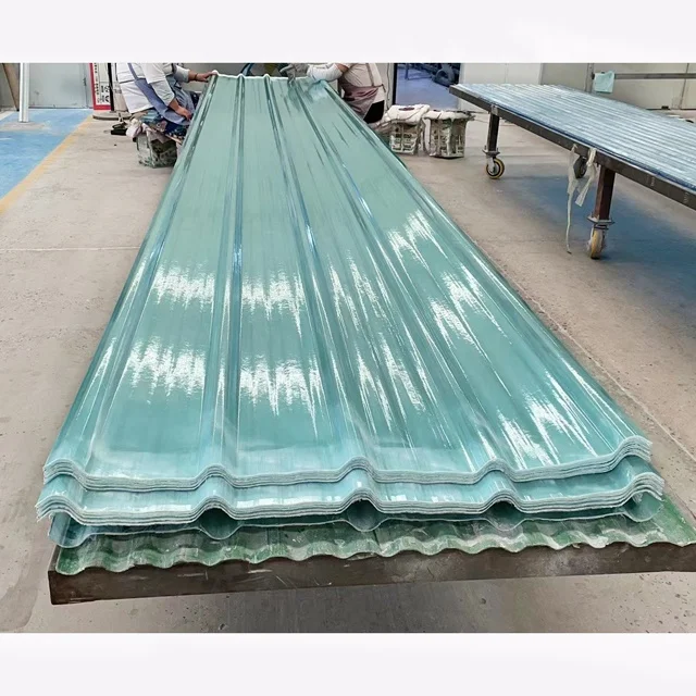 Resistant to Acid and Alkali Transparent Glass Fiber Polymer GRP Sheet FRP Roofing Trim