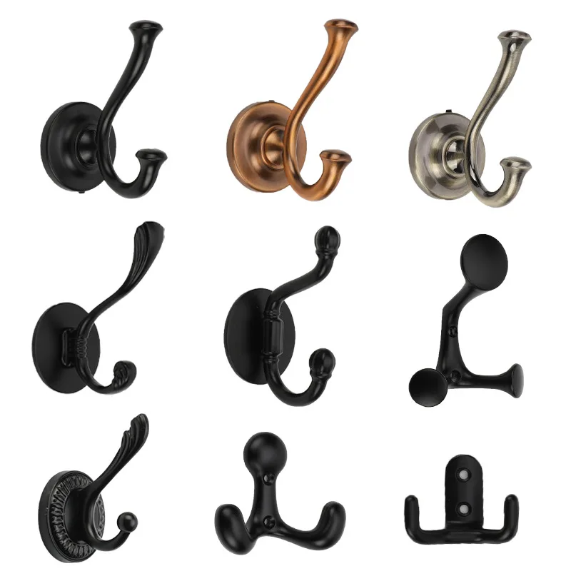 Zinc Alloy Metal Coat Hook Wholesale Factory Wall Hook Single Hat Hanger Decorative Metal Clothes Hook
