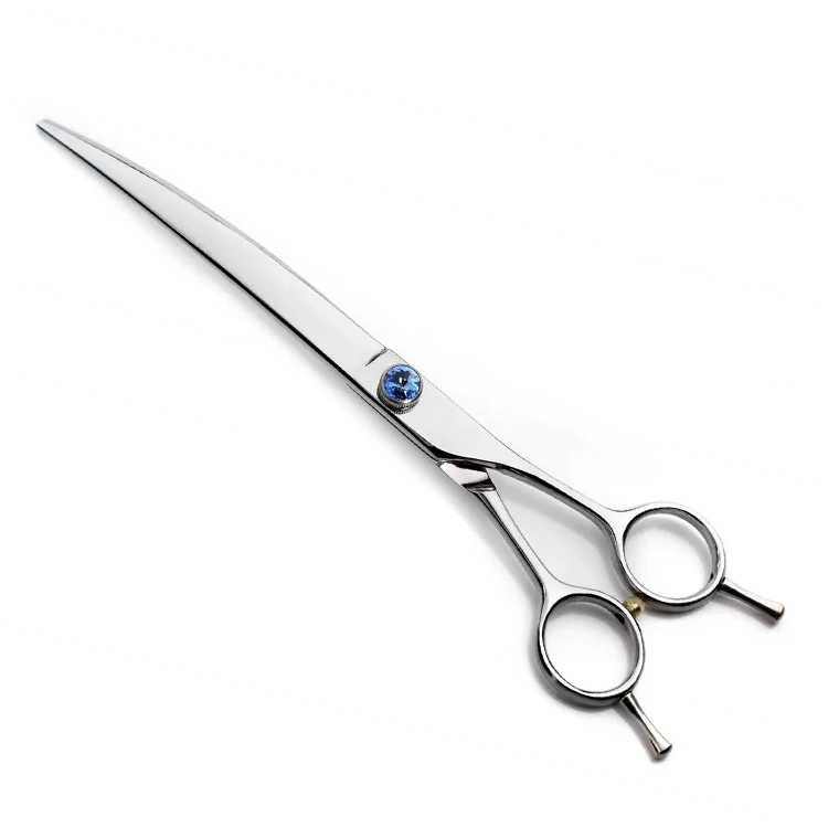 7.5 Inch Manufacturer JP440C Cleaning Matt Sliver Curved Cutting Dog Grooming Pet Scissors