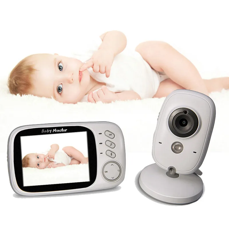 3.2inch LCD Screen 2.4GHz Infrared Night Vision Video Nanny Babyphone Audio Baby Monitor with Camera VB603