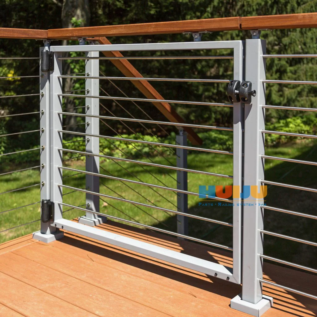 HJ Adjustable Stainless Steel Cable Balustrade System Exterior Interior Deck Wire Rope Railing