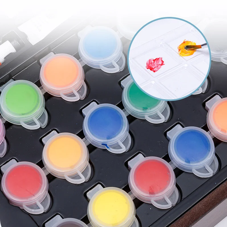 123pcs Watercolor Wooden Box with Oil Pastels Crayons Colored Pencils  Non-Toxic Markers Pen Colour Pencil Children Drawing Set