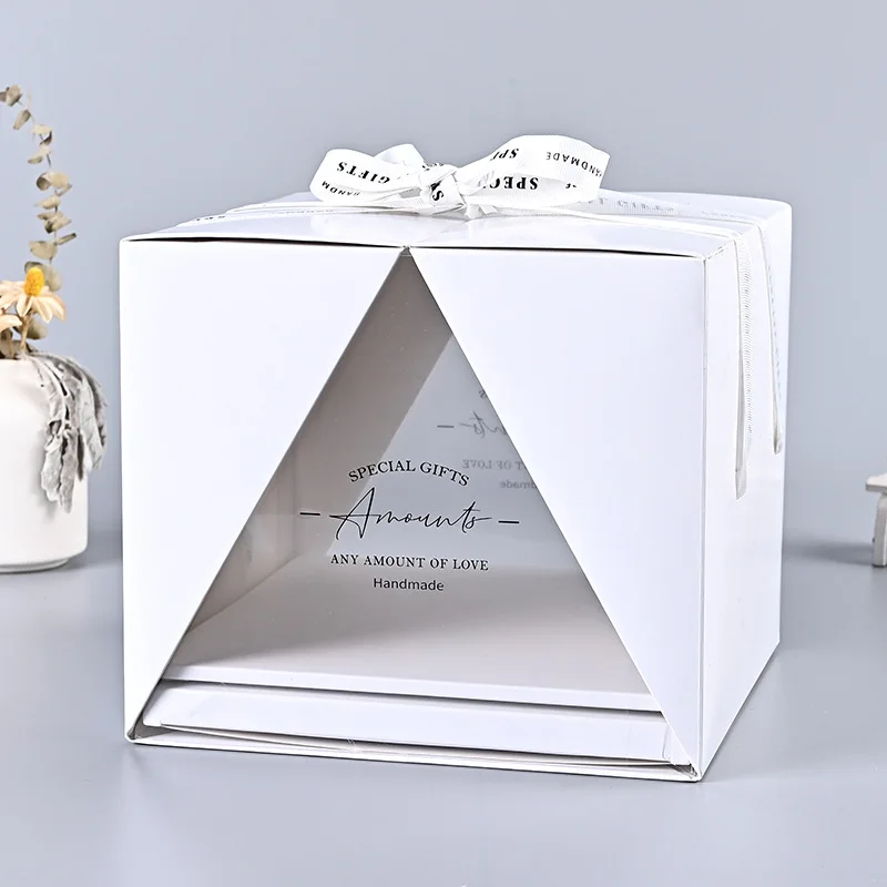 Wholesale Custom Boxes Disposable Cake Containers Cake Dessert Boxes with Window