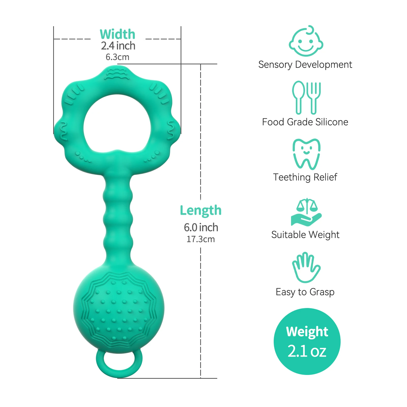 Baby 0-12 Months Food Grade Teething Toys For Babies 0 3 6 9 12 18 Mo Toys Silicone Baby Teething Teethers Toys