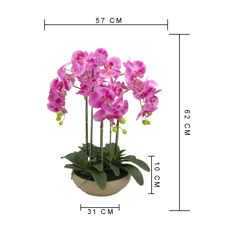 Decorating artificial flowers New Products office decoration flower 6-stem ornament orchid