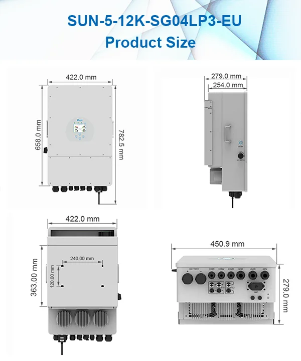 SUN-12K-SG04LP3-EU Solar Inverter Charger DC to AC Power Inverters High Quality Inverter