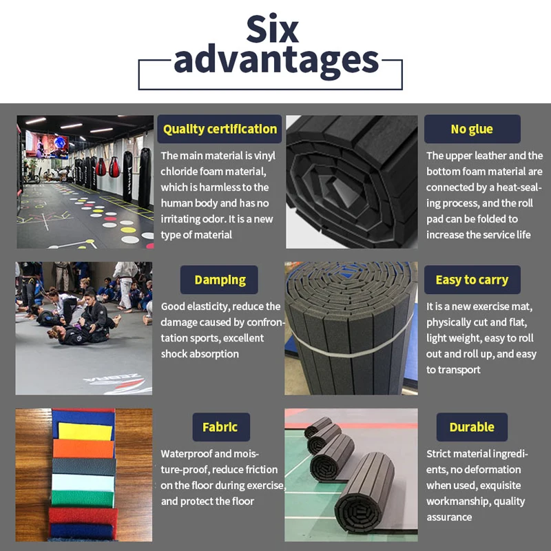 Taekwondo Mat Wrestling Boxing Martial Arts Judo Mats Customized Training Sports Roll Mat