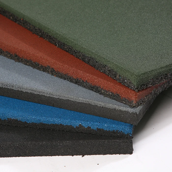 Safety Fadeless No smell rubber gym flooring gym shockproof rubber floor 15-20mm rubber flooring mat for indoor or playground