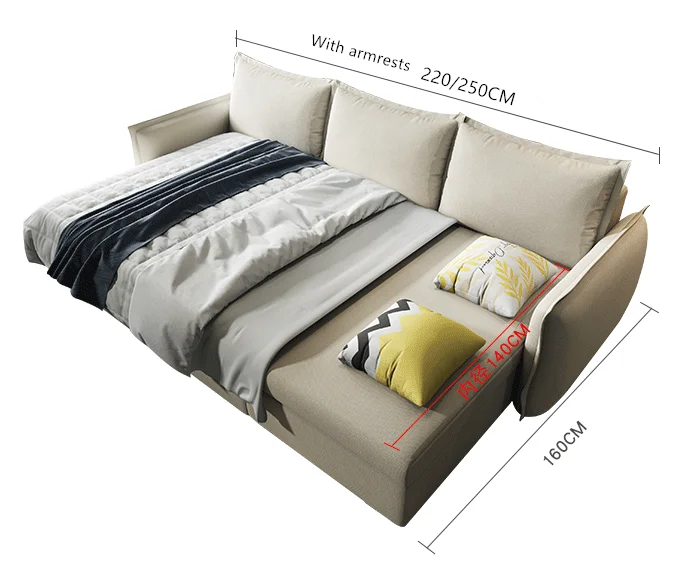 Reclining small sleeper furniture living room modern fabric modern cum foldable bunk folding sofa bed with storage
