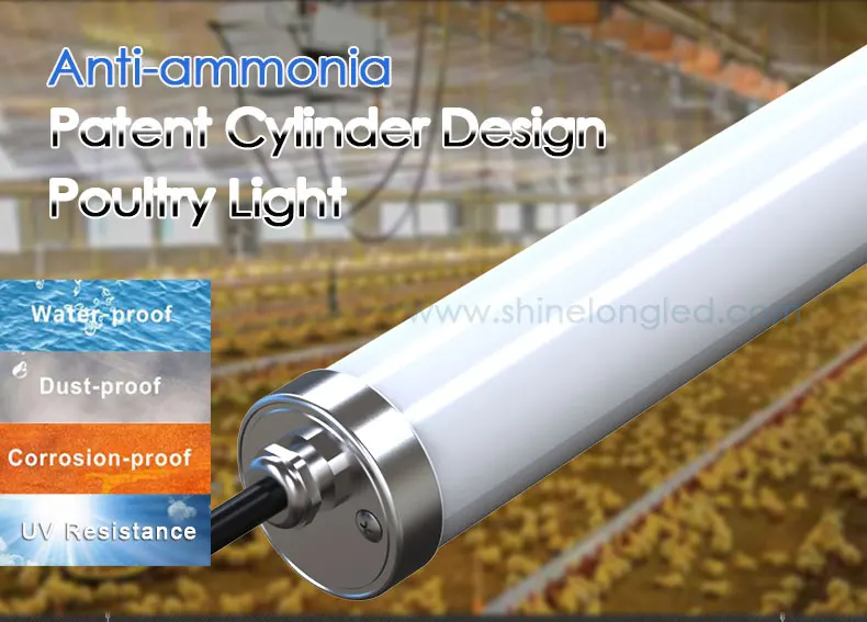 Shinelong LED Triproof Vapor Tight Light IP69K IK10 94V0 Flicker-Free Industrial Lighting Fixtures Modern