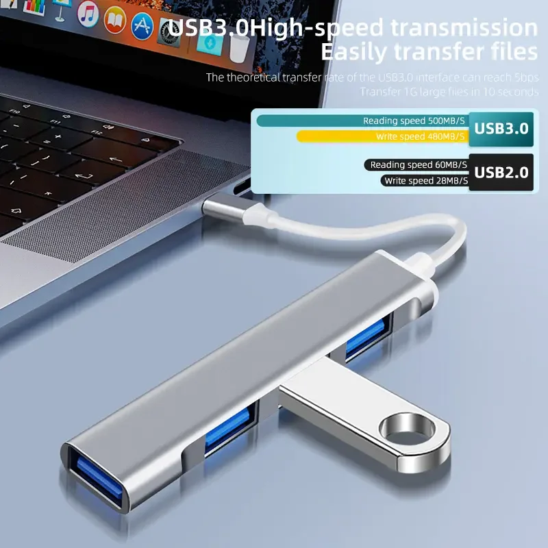 Концентратор USB C 3 0 2 Type 1 мульти-разветвитель с 4 портами usb c концентратор для Xiaomi Macbook Pro Air ПК