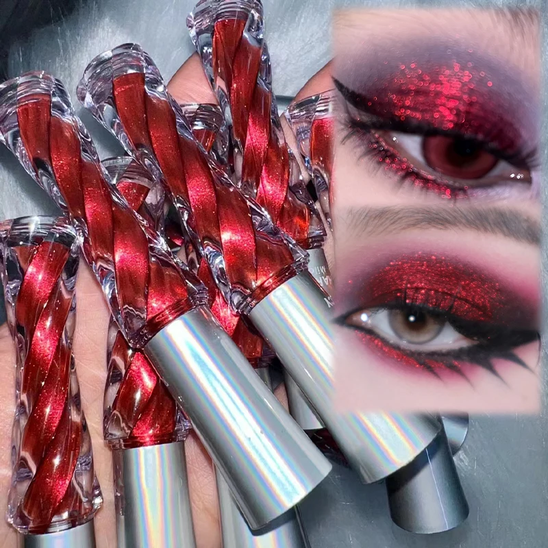 Private Logo High Quality Makeup Cosmetic Multichrome Liquid Eyeshadow Shimmer Long-lasting Christmas Eye Shadow