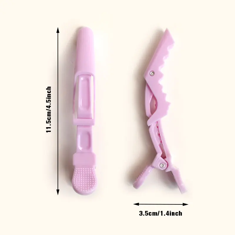 Wholesale Custom Logo Salon Pink Crocodile Hairdressing Alligator Hair Clip Hair Accessories for Women