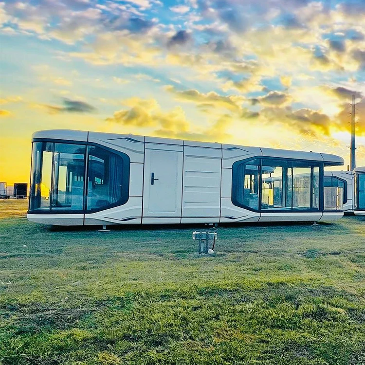 Prefab Luxury Tiny Capsule Home with Kitchen and Bathroom