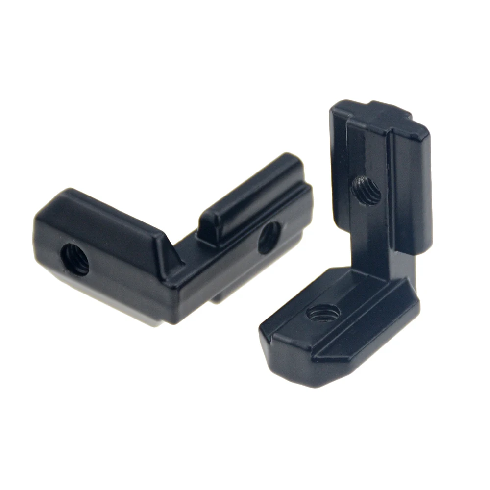 1PC Black L Shape Interior Corner Connector Joint Bracket with screws for 2020 3030 4040 EU Aluminum Profile