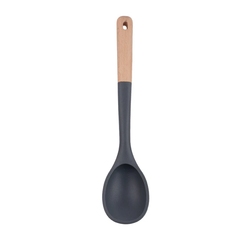 Factory Direct Sales 2021 New Design E-commerce Product Food Grade Silicone and Wood Kitchen Utensils 7 Pieces