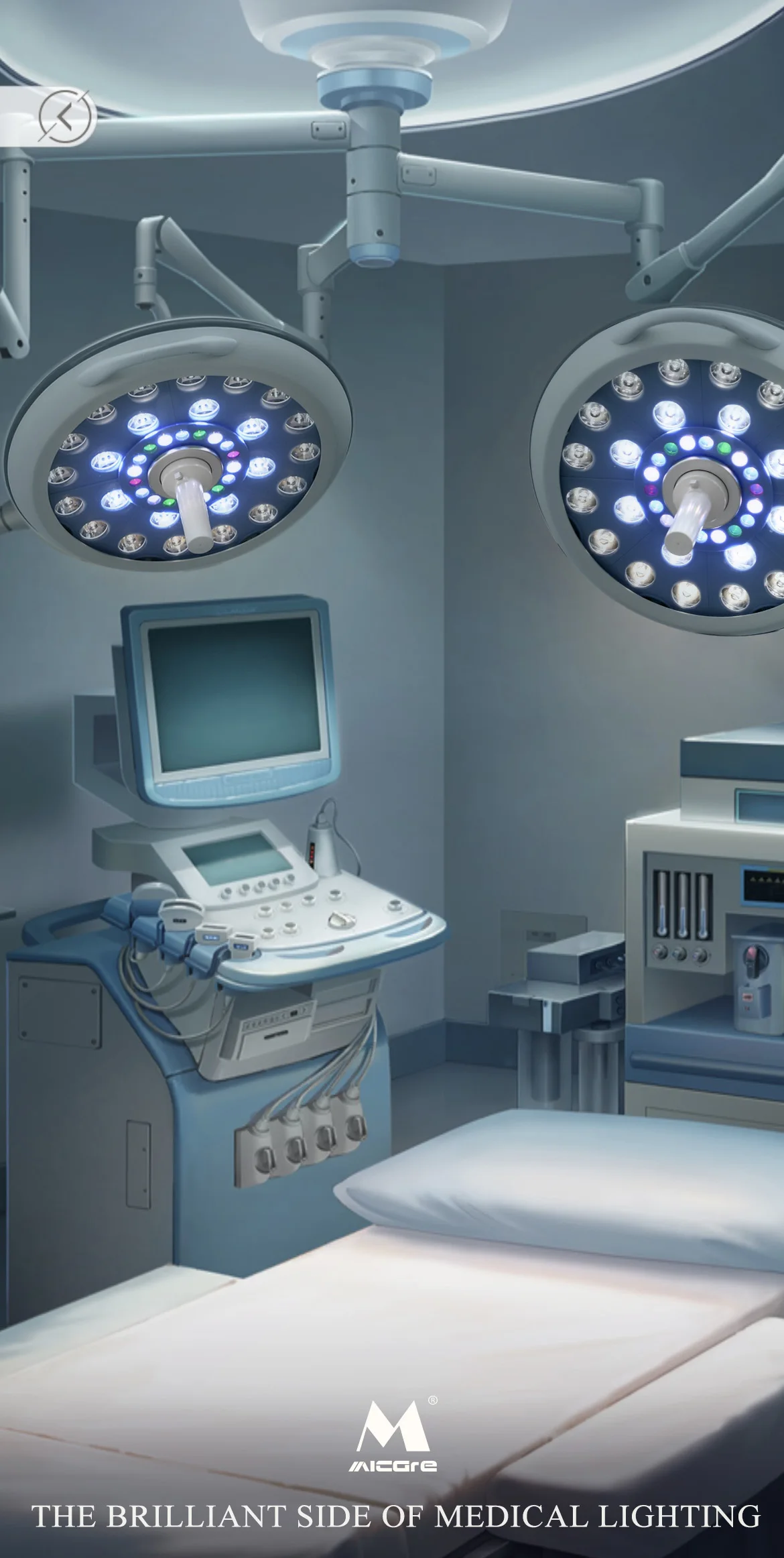 Factory supply shadowless operating lamp ceiling mounted cold light medical illuminate surgical lamp