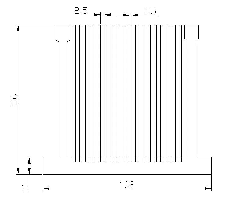 Радиатор связи, соединенный на заказ, 108 радиатора (W)* 96(H)* 290(L) мм