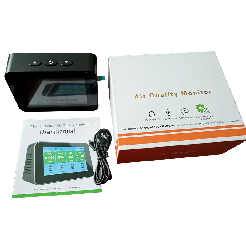  Wifi умное приложение для контроля качества воздуха Tuya PM2.5/HCHO лазерного пылезащитных частиц электрохимический датчик