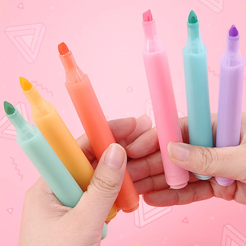 TOPTHINK Creative Candy Colored Highlighters Cute Highlights Pen Set Packaging Color Printing Multi