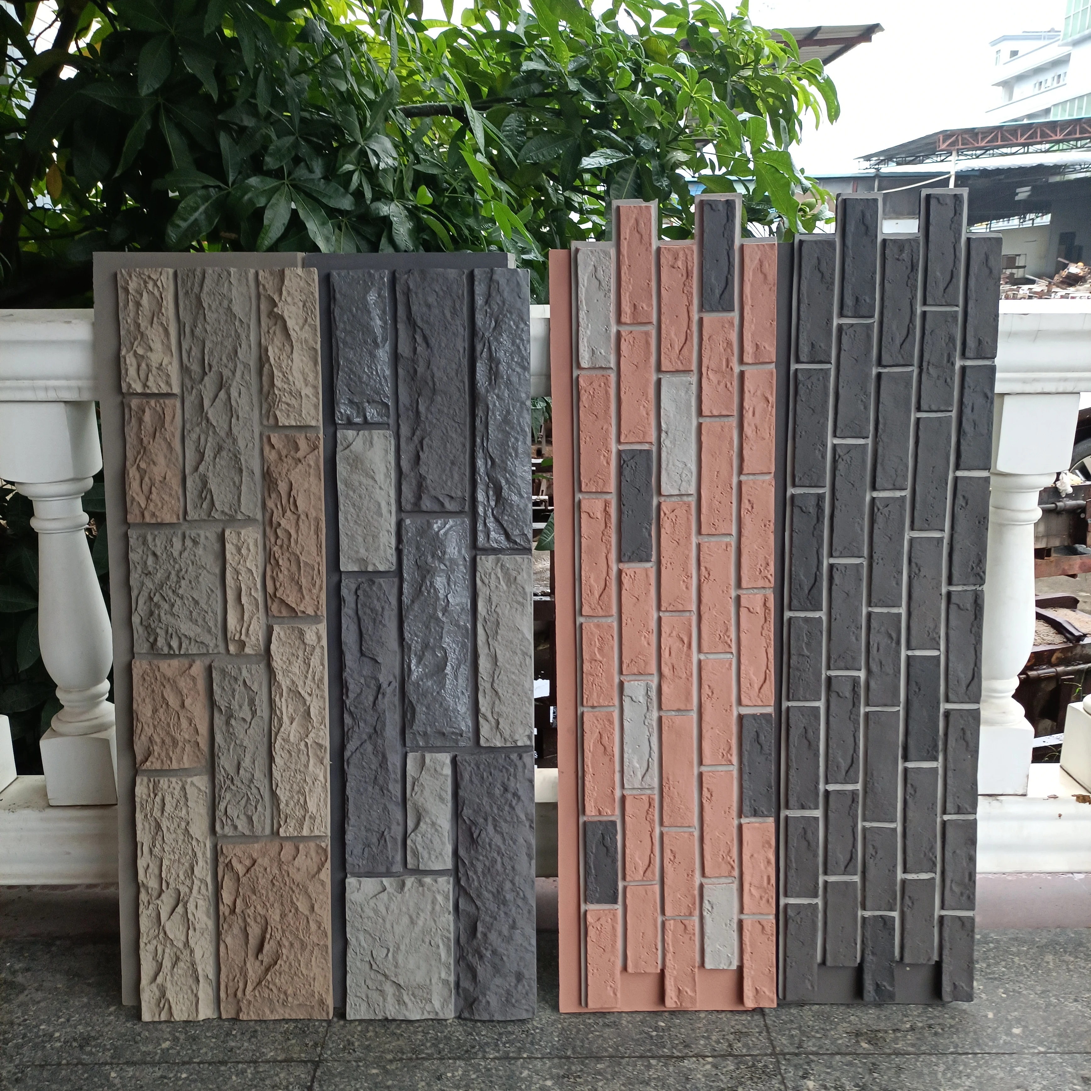 Auuan Manufactured PU Polyurethane Eco-friendly Waterproof Faux Brick Stone panels for Home Decoration