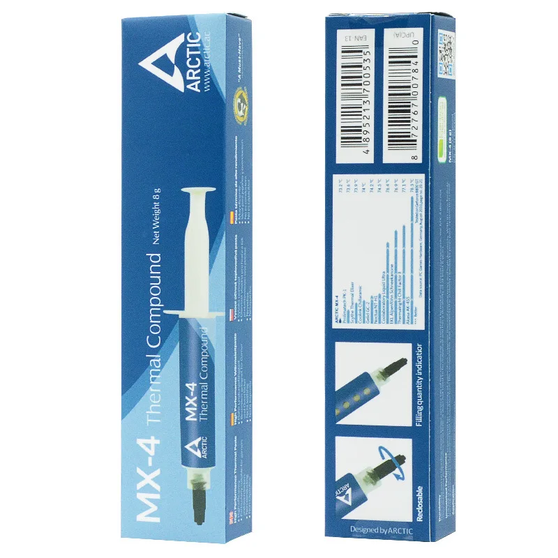 syringe package 2g,4g,8g thermal grease mx4 thermal paste