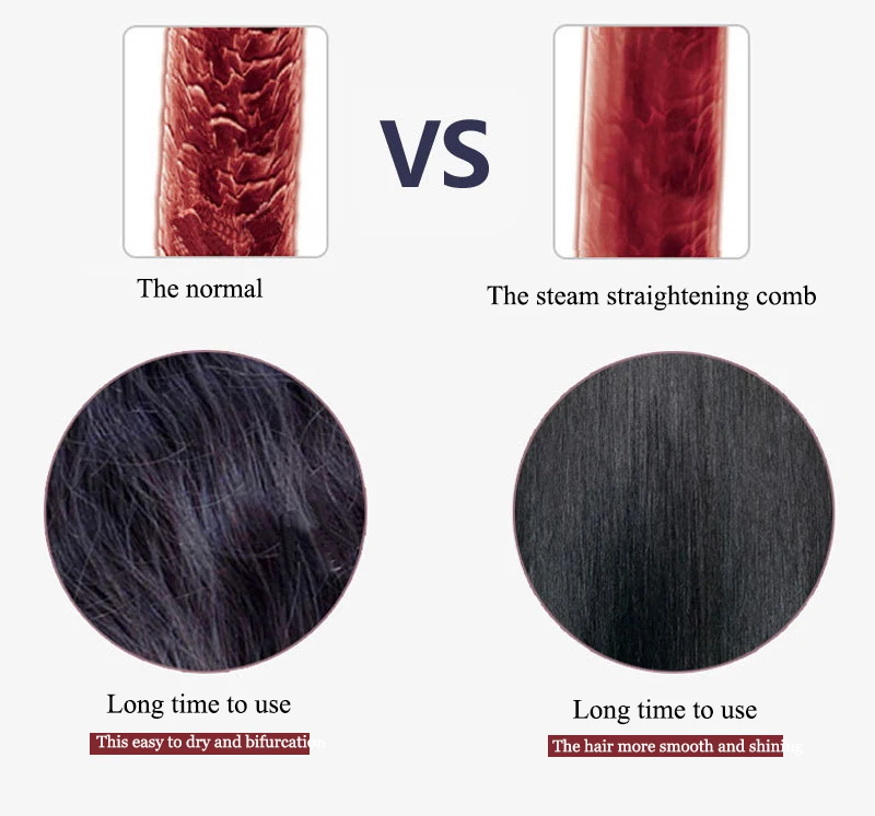 Hair Straightener Steam Brush,Steam Flat Iron Hair Straightener, Magicfly Professional Salon Ceramic Tourmaline Flat Iron