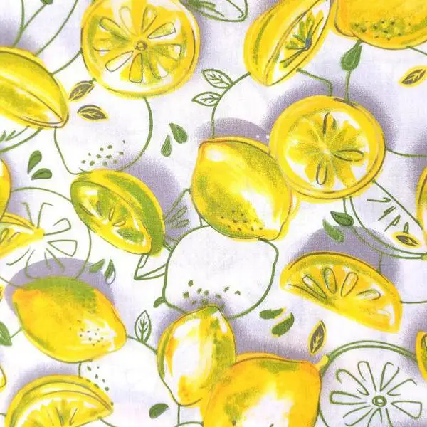 Custom Eco-friendly Cartoon Lemon Printed Kimono Baby 100% Organic Cotton Fabric