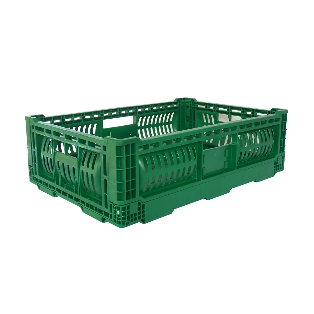 farm use 600*400*180 MM open wall and foldable  fruits and vegetable plastic Crate