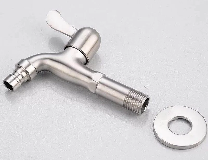 Outdoor Faucet Garden Tap Washing Machine Wall Mount Water Tap SUS304 Bibcock