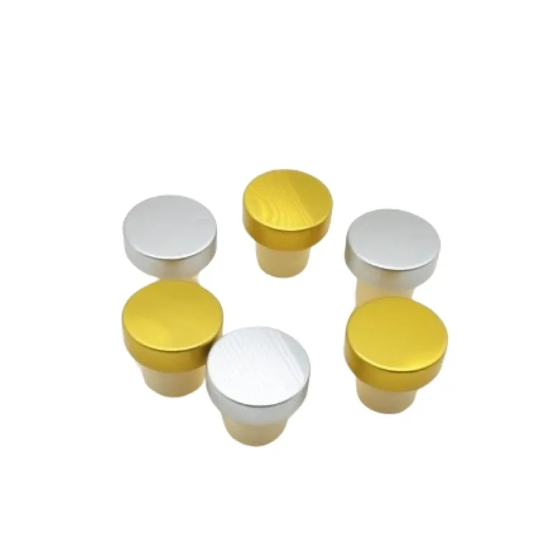 Hot Sale Cork Stopper  Alumina Cap Custom Logo Synthetic Cork Bottle Stopper with Air Aluminum T Shape Cork