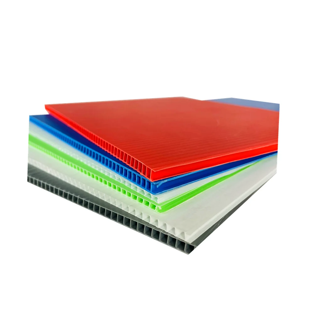 Оптовая продажа на заказ цвет 3 мм 4 5 6 8 10 ММП полый гофрированный пластиковый лист оптом Полипропиленовая доска