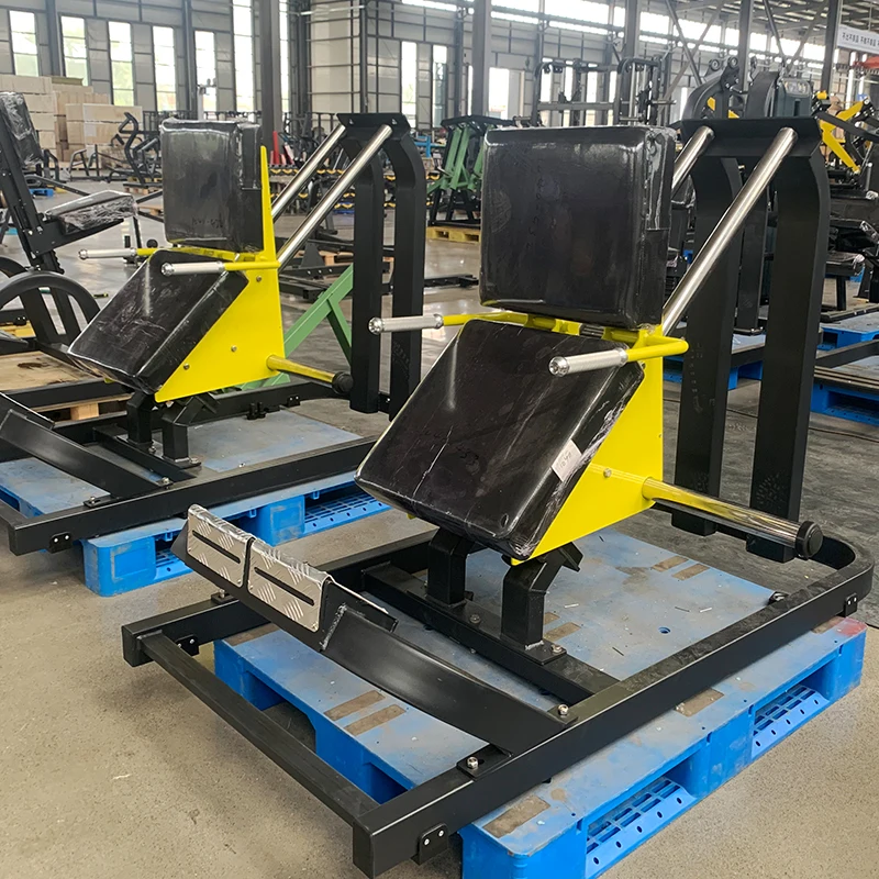 Factory direct Commercial gym fitness strength training body building plate loaded leg press hack squat seated calf machine