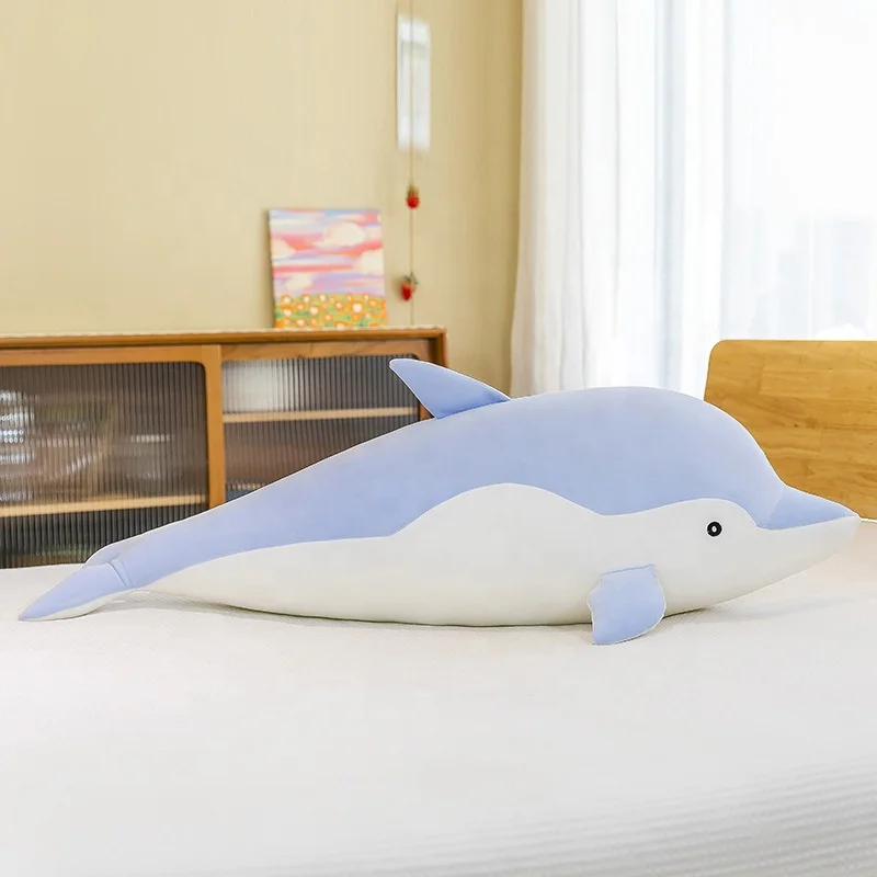 DH3244 Wholesale Internet high Quality Cute Custom Hot Sale Spandex Super Soft Stuffed Marine Animals Plush Pillows Dolphin Toy