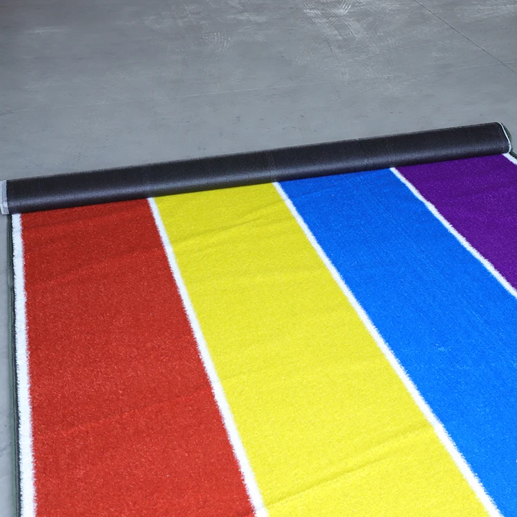 Hot sale rainbow purple red yellow white blue green carpet artificial grass