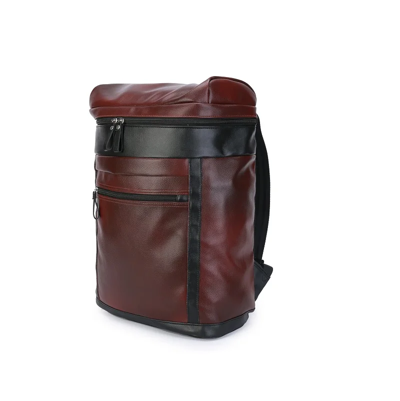 Branded Vintage Leather Laptop Bag Pack Cow Leather Travelling Backpack Bags For Men