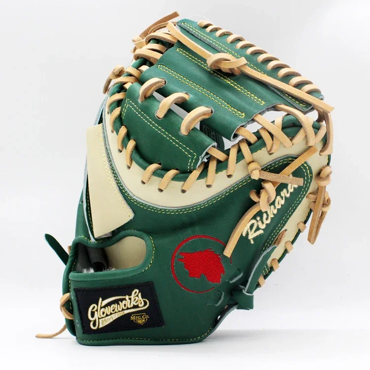custom cheap baseball catcher mitten gloves left hand throw