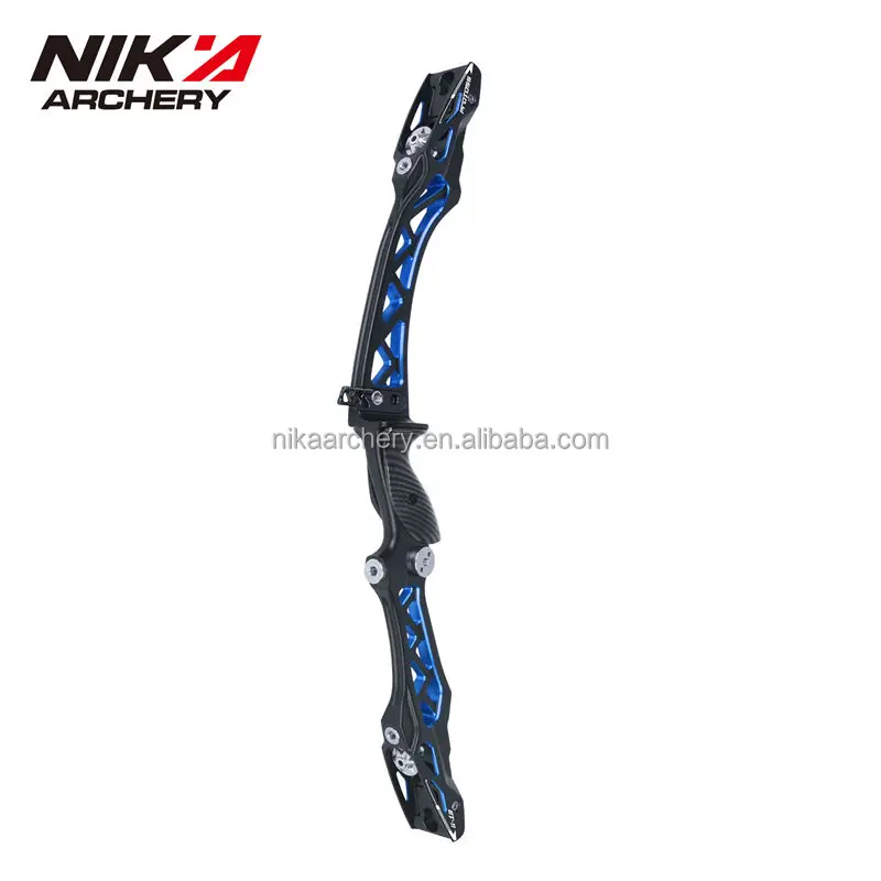 Nika Archery 25inches black&blue color aluminum ILF recurve bow riser